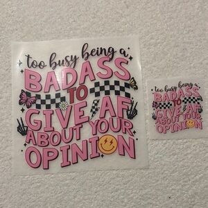 Pink and Black Graphic DTF Print with sleeve